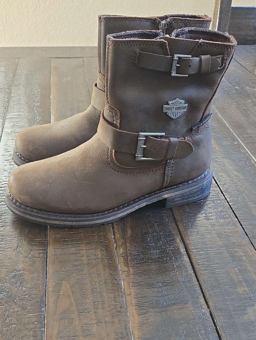 Harley-Davidson Kommer Waterproof Brown Leather Riding Boots
